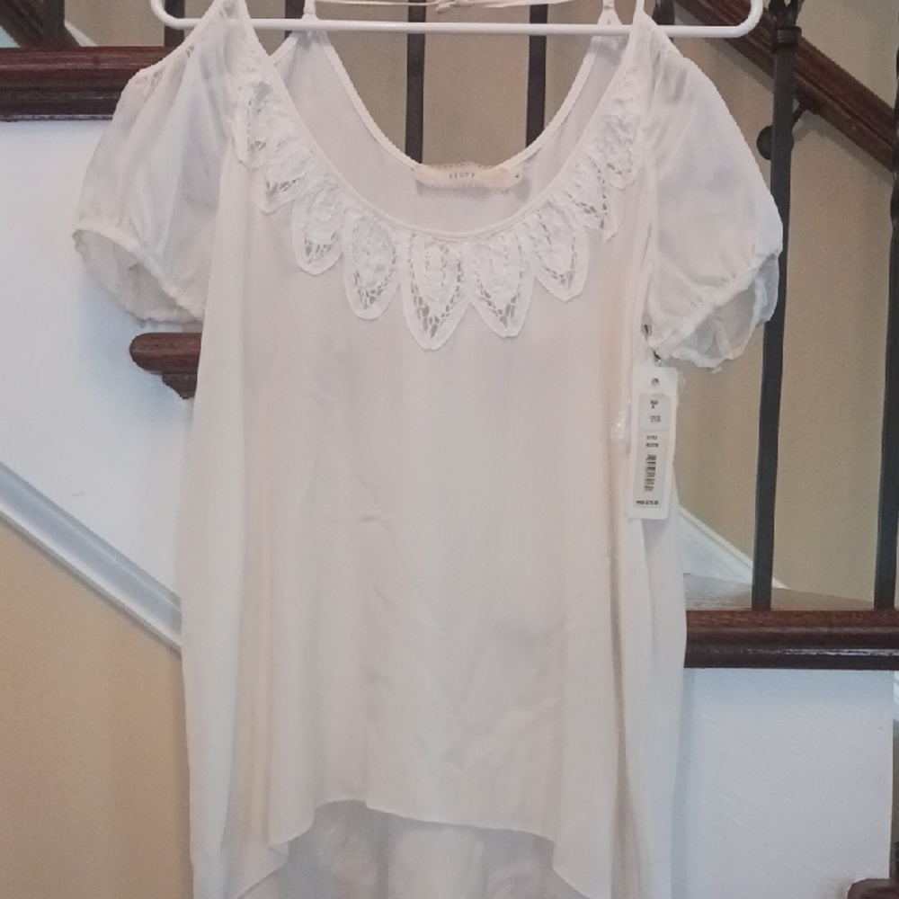 Chic White Lace Women's Blouse